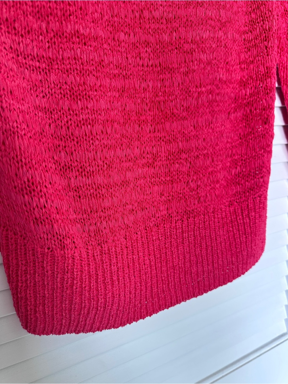 Y2K Victoria's Secret Hot Coral Pink Scoop Neck Knit Sweater Size L - Picture 10 of 15